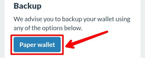 Hal pertama yang harus Anda lakukan yaitu membackup / mencadangkan akun Wallet Anda dengan cara mendownload "Paper Wallet" yang berada didalam menu "My Wallet".