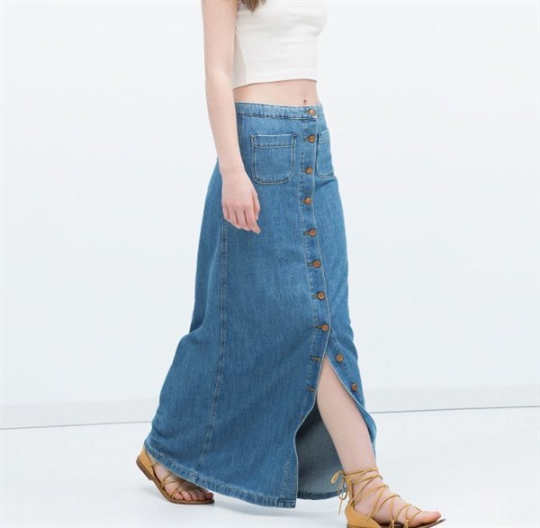 40 Desain Rok Jeans Panjang Terbaru Untuk Remaja 2019