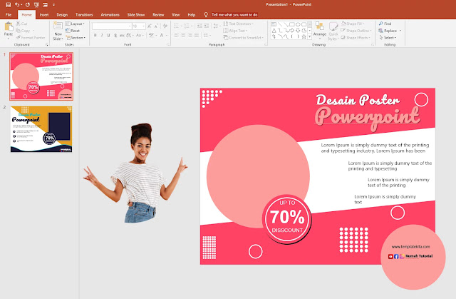 Free Poster .PPT : Download Template Poster Powerpoint 2016 Gratis