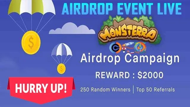Monsterra Airdrop Pool of $2000 USDT Live