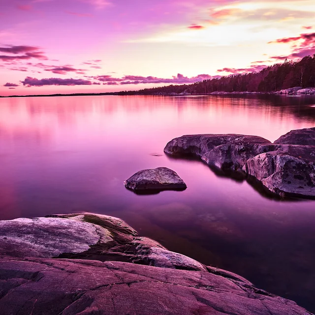 Nature Sunset Lake Desktop Wallpaper