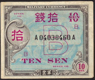 Giappone 10 Sen 1945 P# 63