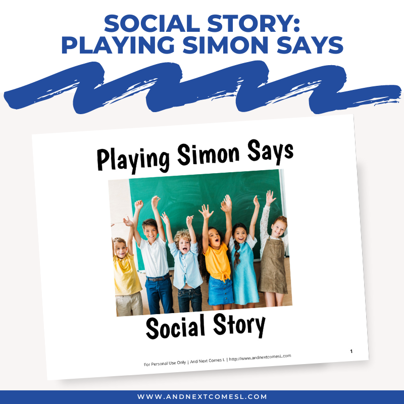 Playing Simon Says social story