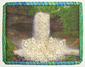 Robin Atkins, Travel Diary quilt, Minnehaha Falls, Minneaoplis, MN