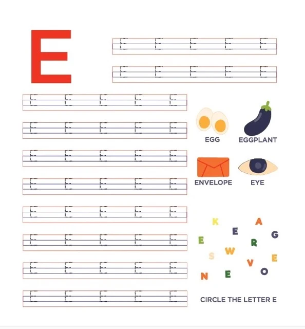 ENGLISH ALPHABET A TO Z WORKSHEET