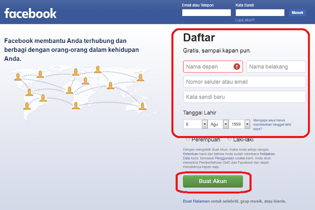 Cara Membuat Facebook Baru Gratis Sangat mudah