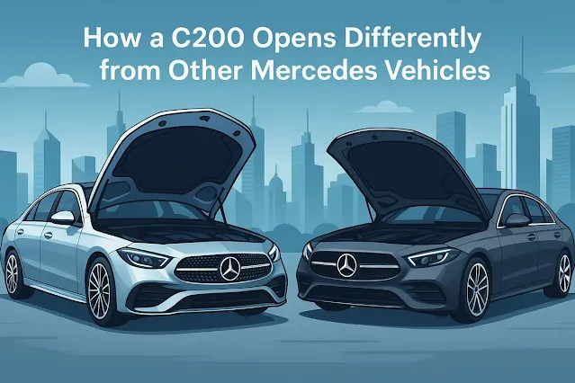 C200と他のメルセデス車の開け方の違い