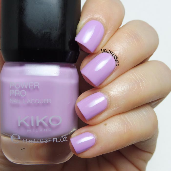 Smalto lacca lilla Kiko Power Pro 107 Candy Orchid lilac creme nail polish #kikomilano #kikocosmetics #kikotrendsetters #kikonails #lightyournails