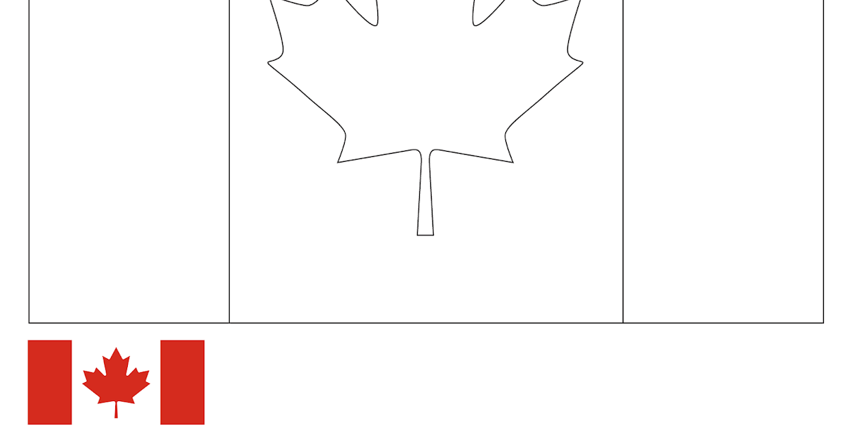 Coloring Page | Flag of Canada | Drawing | Outline Vectors | Free