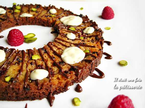 streusel framboise chocolat en carpaccio