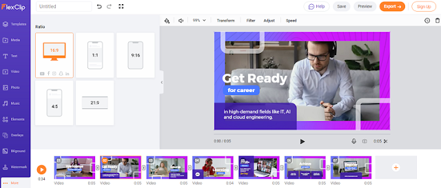 Cara Membuat Video dari Template FlexClip