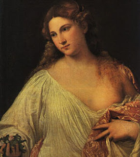 Una splendida modella di Tiziano, forse una cortigiana