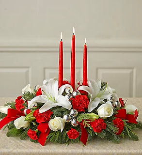 Christmas Centerpieces with Flowers, Part 3