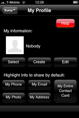 Screenshor Bump voor de iPhone