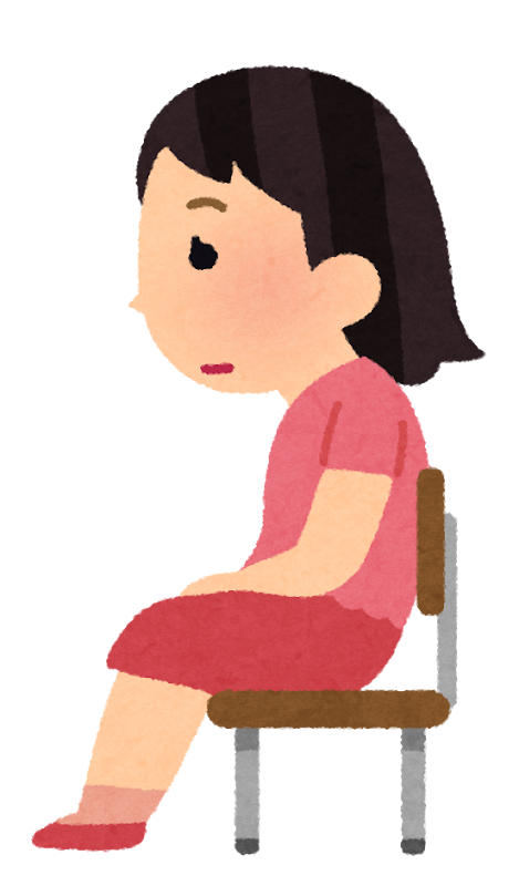 姿勢の良い 姿勢の悪い椅子に座る女の子のイラスト かわいいフリー素材集 いらすとや