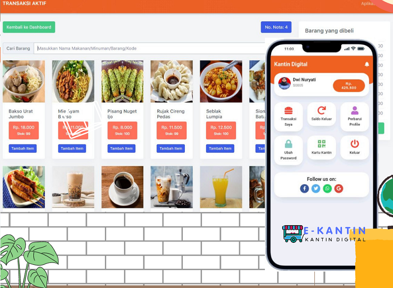 Source Code E-Kantin Aplikasi Kantin Digital