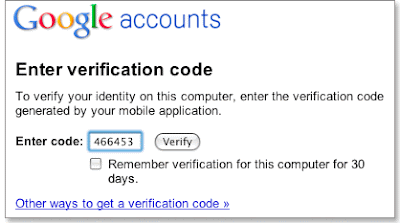 Gmail started 2-Step Verification