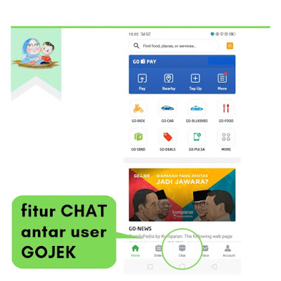 fitur chat antar user gojek