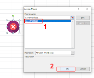 Membuat Tombol Simpan Sekaligus Close Menggunakan Macro Excel