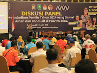 Polda Riau Taja Diskusi Panel Pemilu Damai 2024