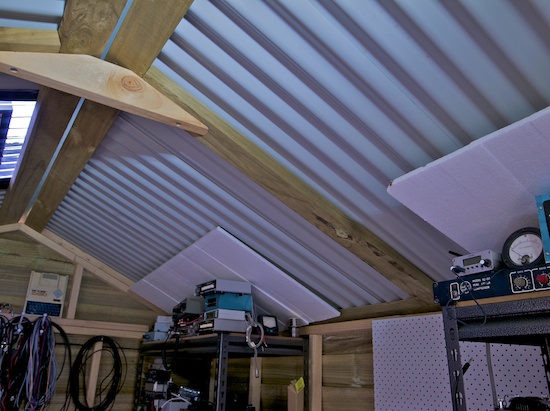 marxy's musing on technology: Insulated the metal shed roof for summer