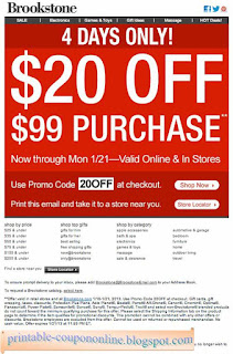 Free Printable Brookstone Coupons