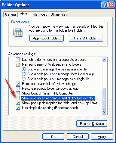 compressed ntfs file to color