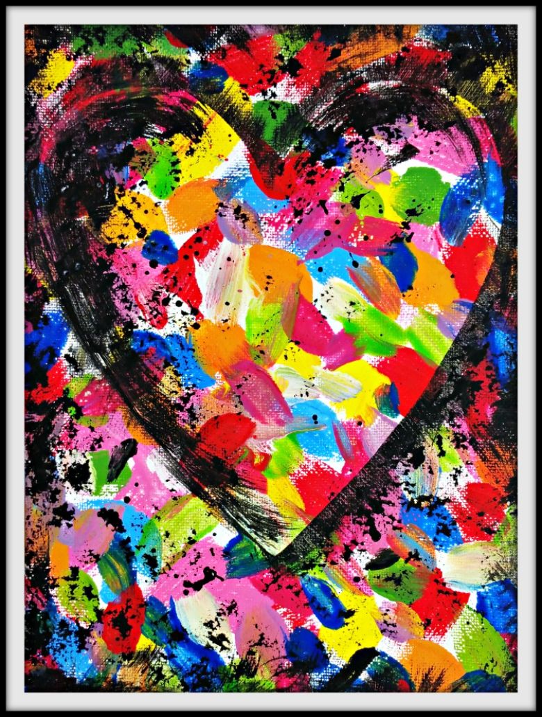 painted heart pop art ideas