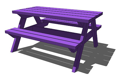 picnic table plans in metric