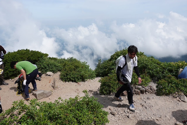 8月の大山夏山登山道