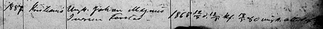 Johan Magnus Iversen utflyttet 1888