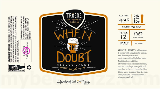 Troegs Adding NEW When In Doubt Helles Lager