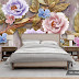 3D Flowers Background Wallpaper for Bedroom UG-Design # 553