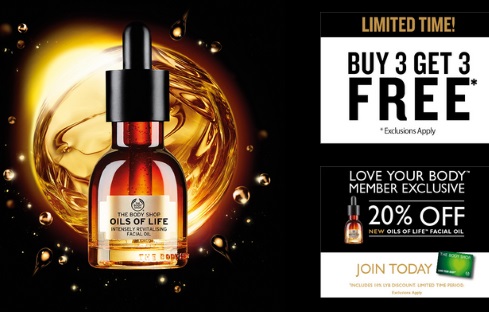 The Body Shop Buy 3 Get 3 Free + $10 Off $40 Promo Code