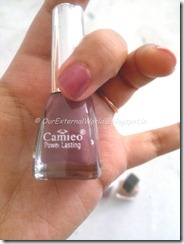 cameo soft brown purple nail paint