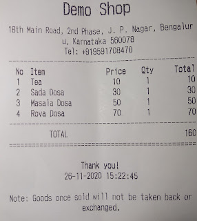 Flutter Thermal Receipt printed