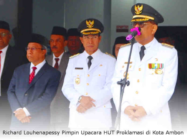 Richard Louhenapessy Pimpin Upacara HUT Proklamasi di Kota Ambon