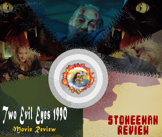 Two Evil Eyes 1990 poster movie, review movie