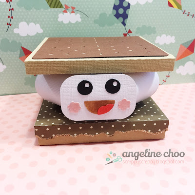 SVG Attic: Smore Fun 3D gift card box with Angeline #svgattic #scrappyscrappy #giftbox #smore #svg #cutfile