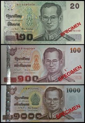 Thai Banknotes with new signature variety sig 82