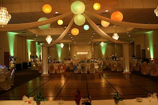 Wedding Decor, lounges decorated in Green