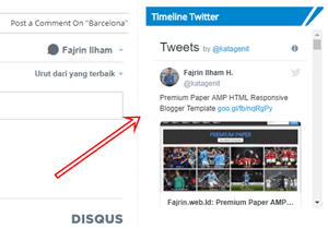 Cara Pasang Widget Timeline Twitter di Blog AMP Fajrin web Id