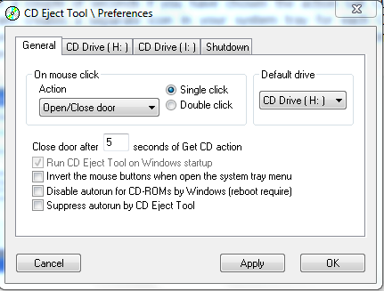 CONTROL YOUR CD DRIVE BY MOUSE