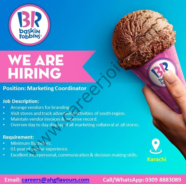 Baskin Robbins Pakistan Jobs July 2021