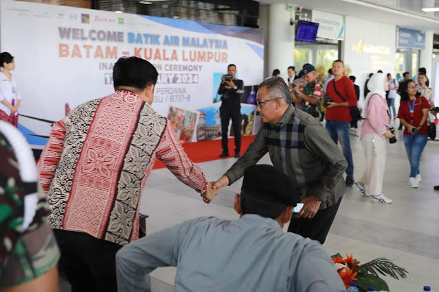 Jefridin Hadiri Acara Pelaksanaan Inagurasi Penerbangan Internasional Rute Batam-Kuala Lumpur