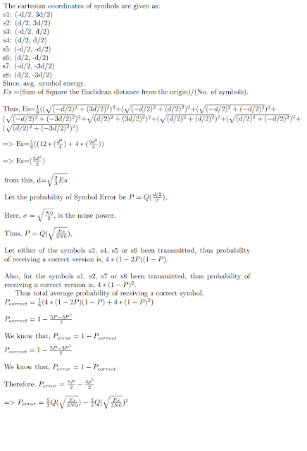 Derivation is 8-QAM Probability of Symbol Error