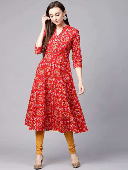 A-line Kurti with the skirt