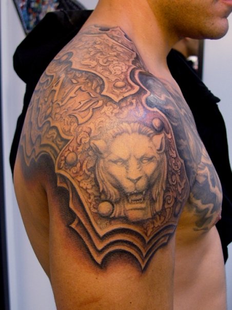 Armor Tattoo A really unique idea and the way it flows with the natural