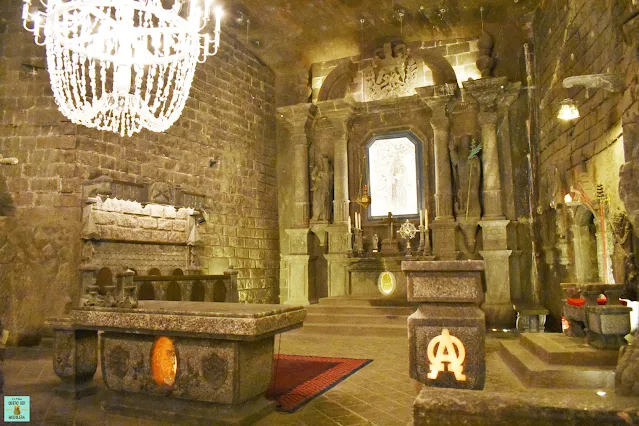 Capilla St Kinga en las Minas de Sal de Wieliczka, Polonia