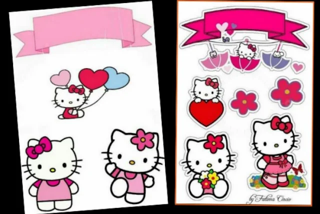 Hello Kitty Free Printable Cake Toppers.